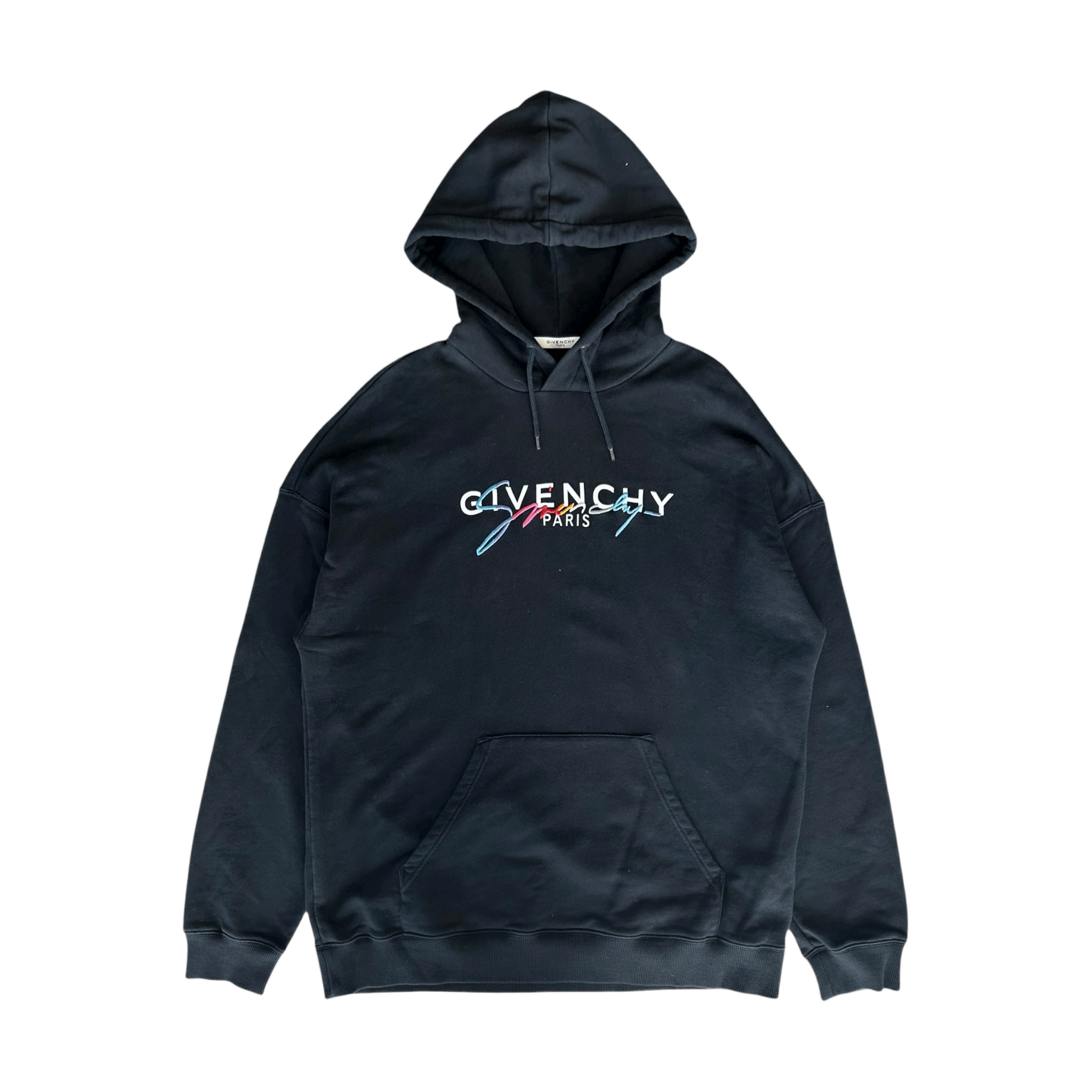Givenchy Black & Multicolor Signature Logo Hoodie - Morely TrendsGivenchy Type here:)