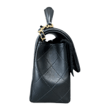 Chanel Black Lambskin Quilted Mini Top Handle Flap Bag - Morely TrendsChanel Type here:)