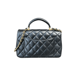 Chanel Black Lambskin Quilted Mini Top Handle Flap Bag - Morely TrendsChanel Type here:)