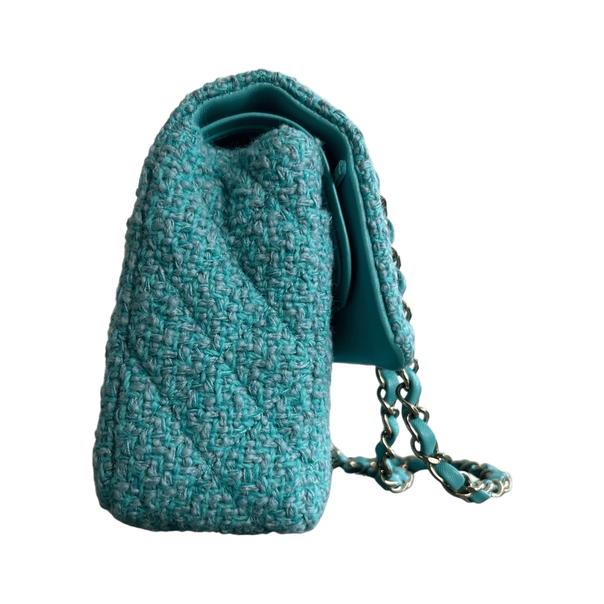 Chanel Turquoise Tweed Quilted Medium Flap Bag - Morely TrendsChanel Type here:)
