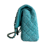 Chanel Turquoise Tweed Quilted Medium Flap Bag - Morely TrendsChanel Type here:)