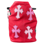 Chrome Hearts Red Leather Cross Patch Tote Bag - Morely TrendsChrome Hearts Type here:)