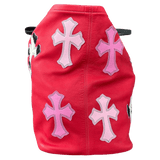 Chrome Hearts Red Leather Cross Patch Tote Bag - Morely TrendsChrome Hearts Type here:)