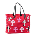 Chrome Hearts Red Leather Cross Patch Tote Bag - Morely TrendsChrome Hearts Type here:)