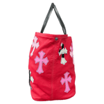 Chrome Hearts Red Leather Cross Patch Tote Bag - Morely TrendsChrome Hearts Type here:)