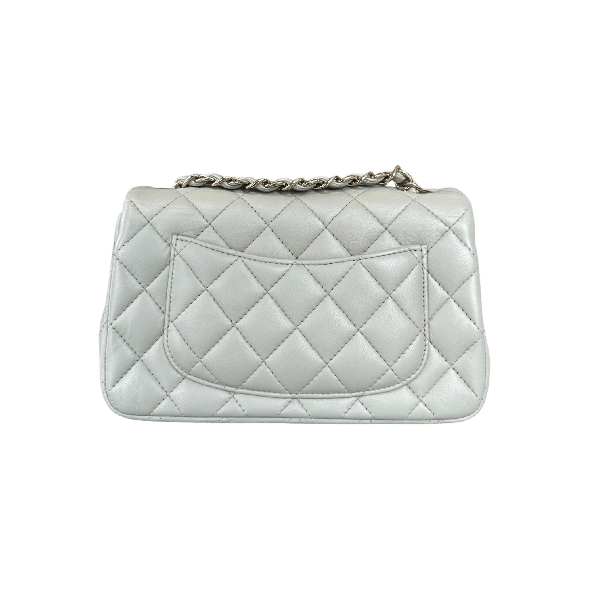 Chanel Grey Mini Rectangular Classic Flap Bag - Morely TrendsChanel Type here:)