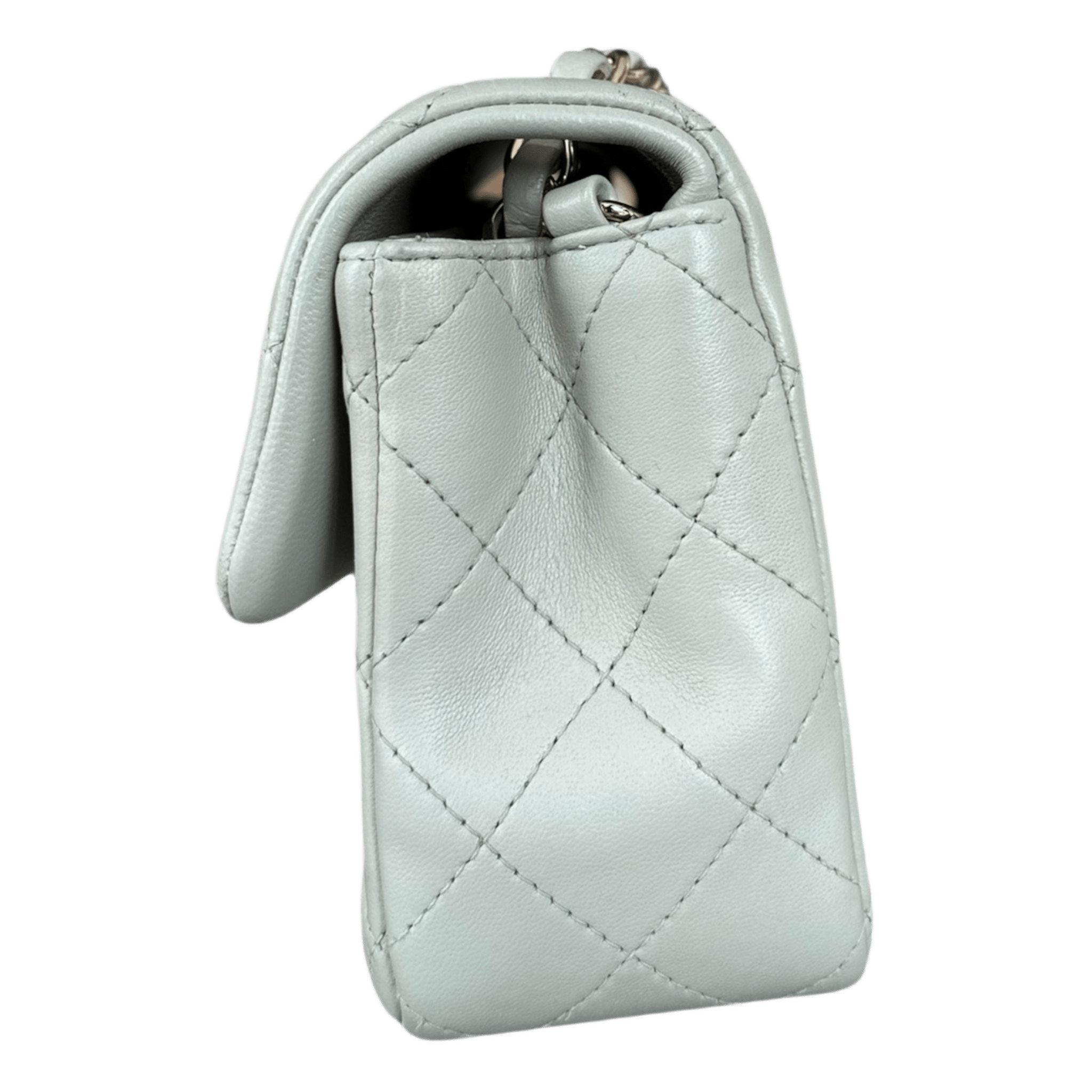 Chanel Grey Mini Rectangular Classic Flap Bag - Morely TrendsChanel Type here:)