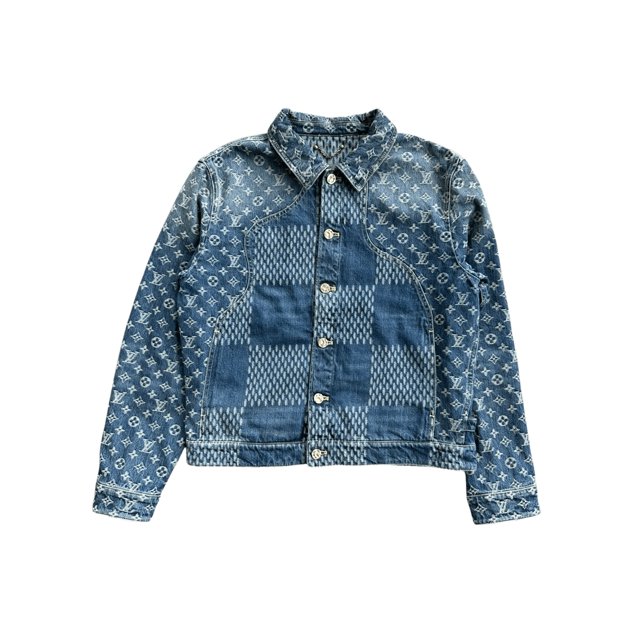 Louis Vuitton Nigo Blue Monogram Denim Jacket - Morely TrendsLouis Vuitton Type here:)
