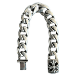 Chrome Hearts Silver & Diamond Cross Cuban Bracelet - Morely TrendsChrome Hearts Type here:)