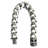 Chrome Hearts Silver & Diamond Cross Cuban Bracelet - Morely TrendsChrome Hearts Type here:)