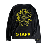 Chrome Hearts Black & Yellow Staff Horseshoe Logo Longsleeve T-Shirt - Morely TrendsChrome Hearts Type here:)