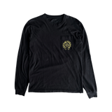 Chrome Hearts Black & Yellow Staff Horseshoe Logo Longsleeve T-Shirt - Morely TrendsChrome Hearts Type here:)