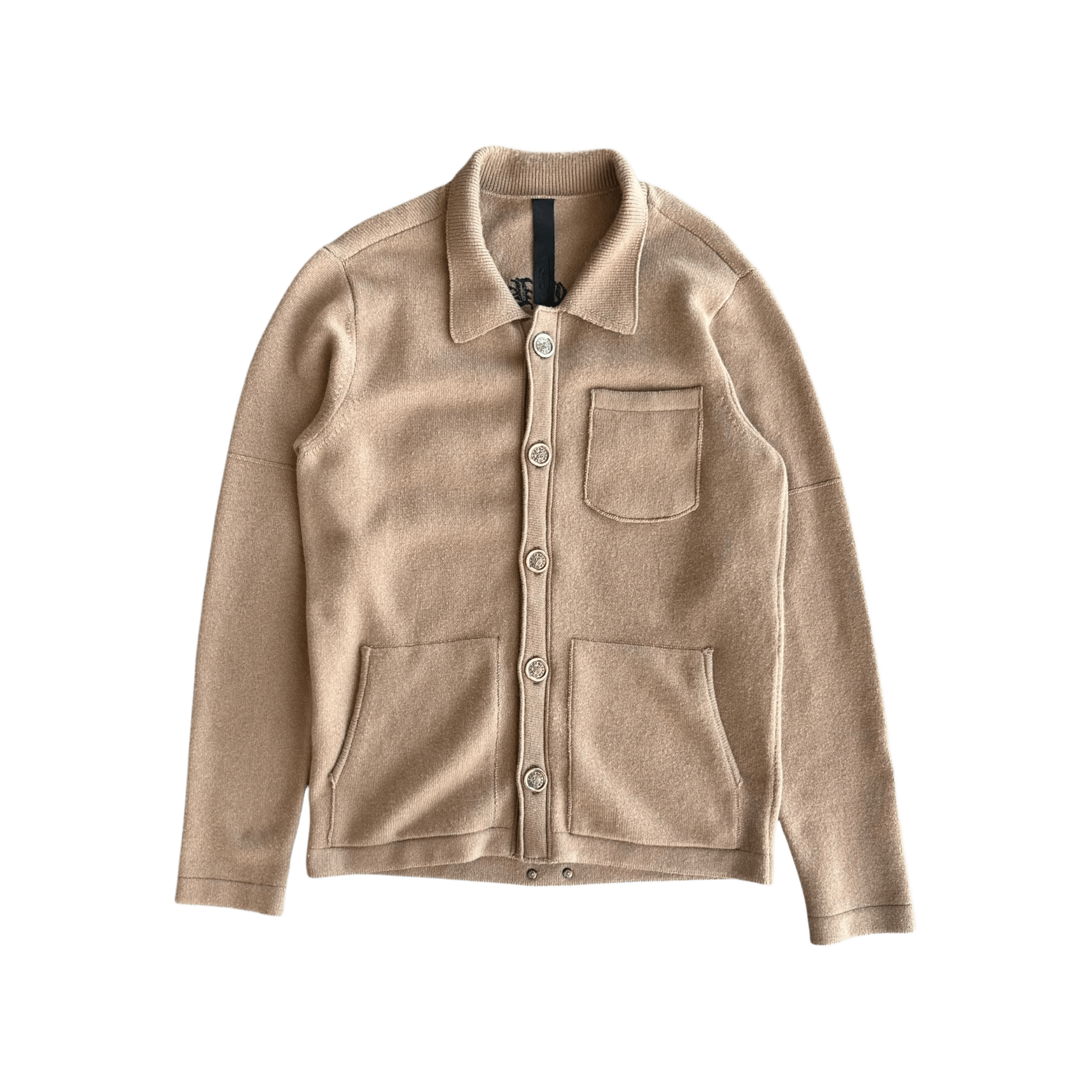 Chrome Hearts Brown Triple Cross Patch Cashmere Cardigan - Morely TrendsChrome Hearts Type here:)