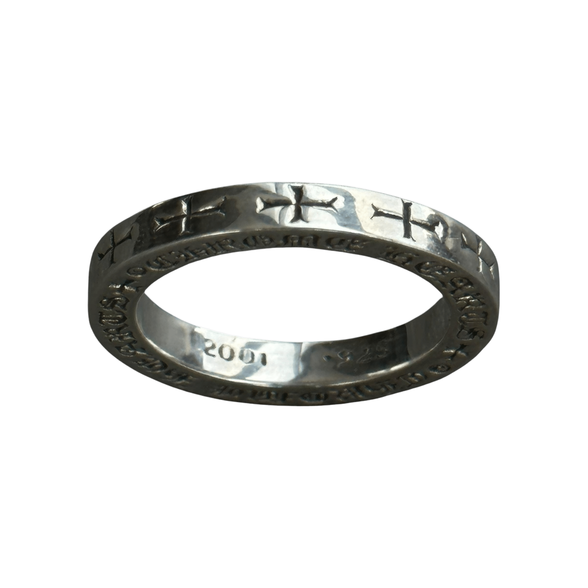 Chrome Hearts Silver & Diamond Thin Spacer Ring - Morely TrendsChrome Hearts Type here:)