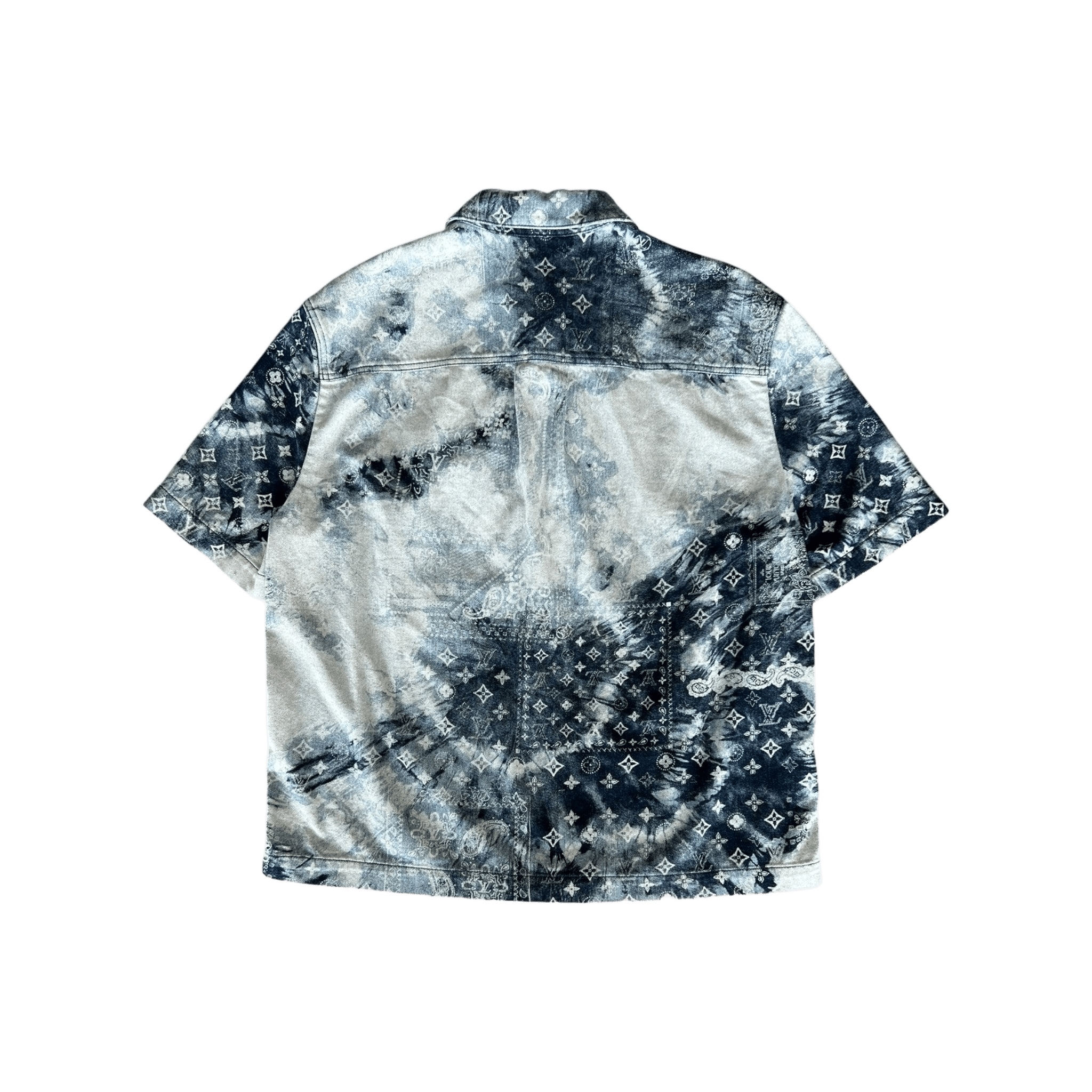 Louis Vuitton Blue Bleached Bandana Denim Button Up Shirt - Morely TrendsLouis Vuitton Type here:)