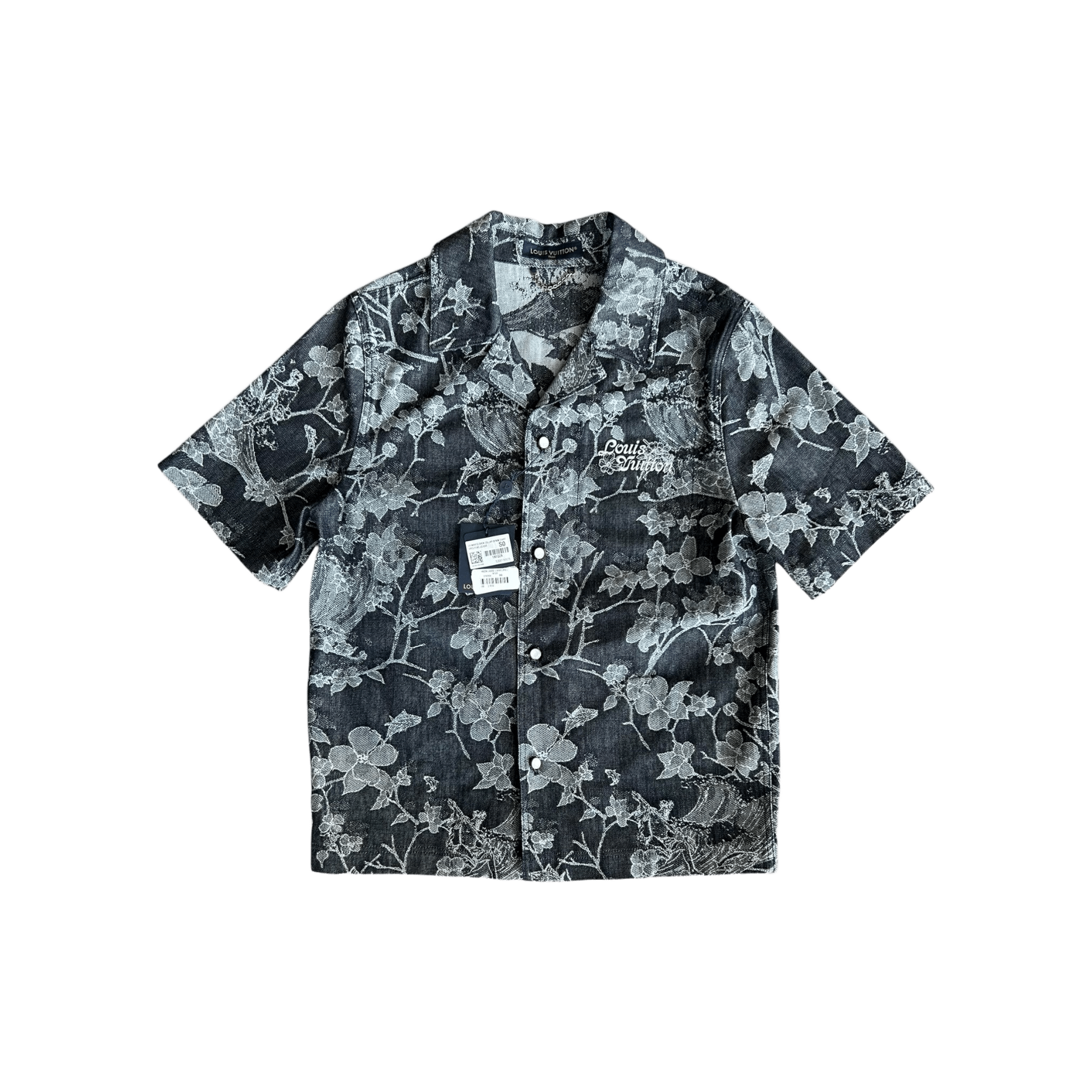 Louis Vuitton Blue & White Floral Monogram Denim Shirt - Morely TrendsLouis Vuitton Type here:)