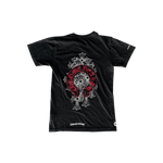 Chrome Hearts Black & Red Cemetery Horseshoe Logo T-Shirt - Morely TrendsChrome Hearts Type here:)