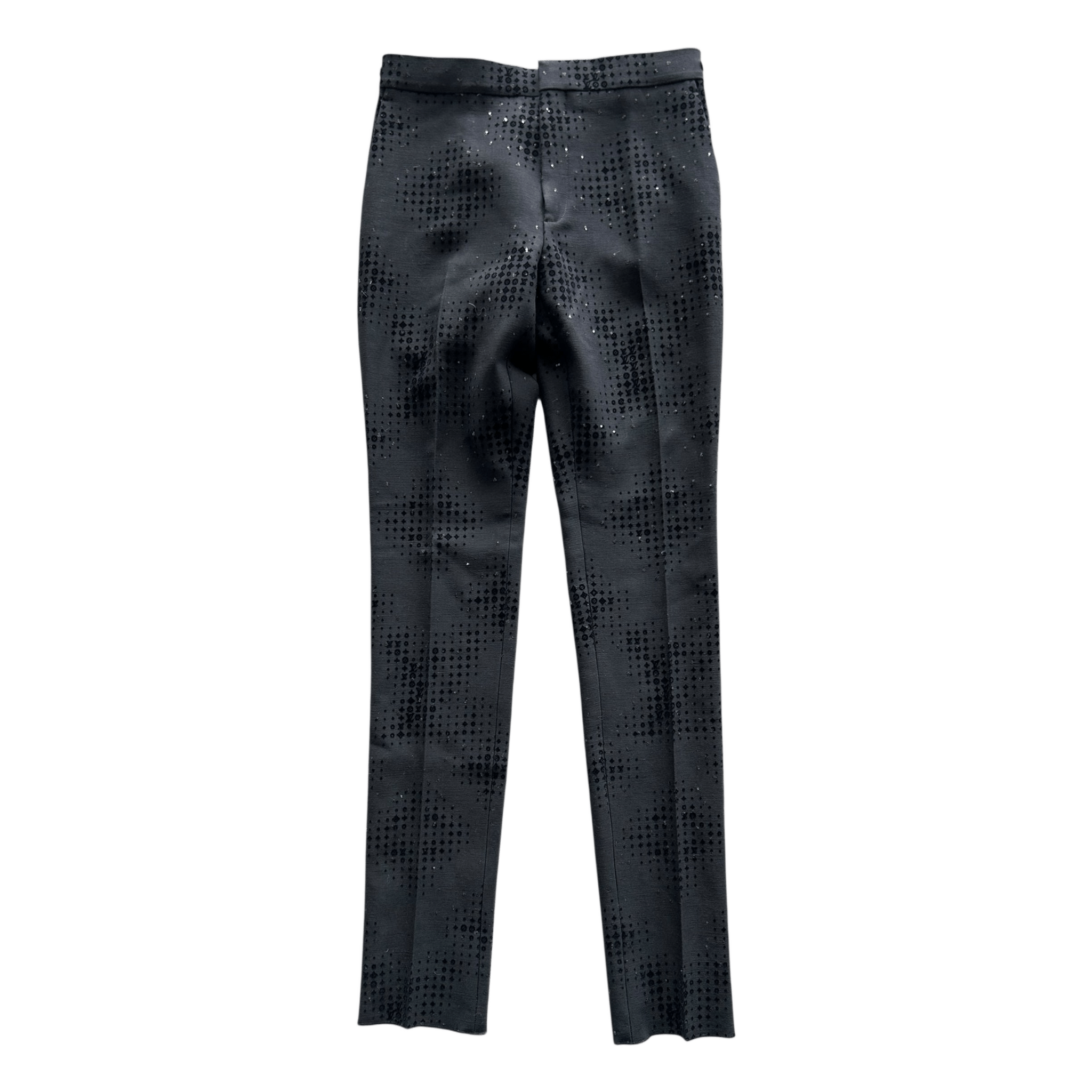Louis Vuitton Black Crystal Monogram Trousers - Morely TrendsLouis Vuitton Type here:)