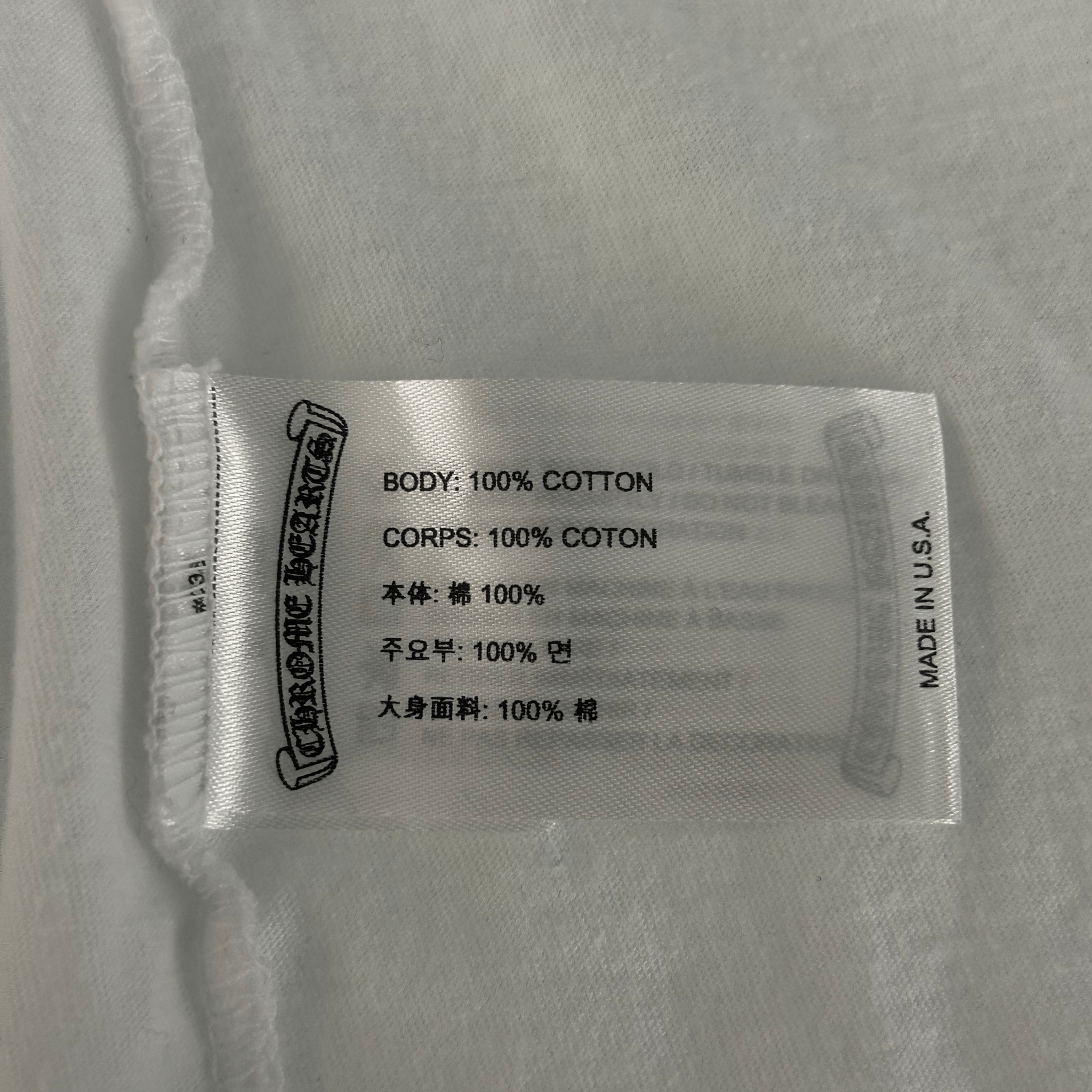 Chrome Hearts White & Blue Neck Logo T-Shirt - Morely TrendsChrome Hearts Type here:)