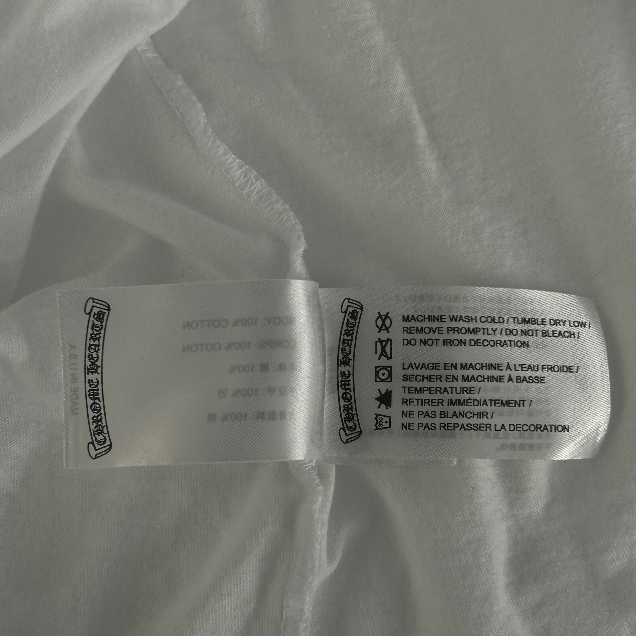 Chrome Hearts White & Blue Neck Logo T-Shirt - Morely TrendsChrome Hearts Type here:)