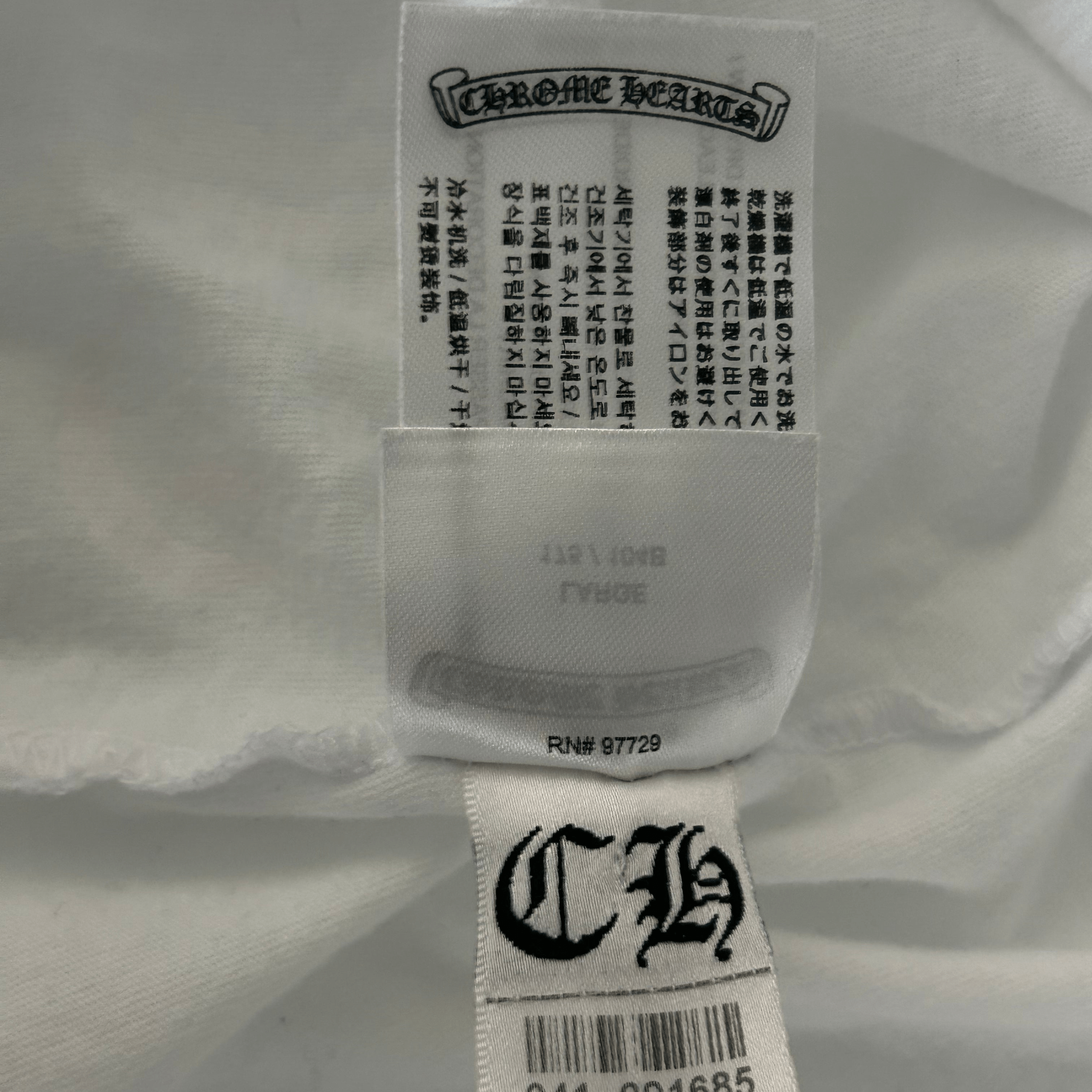 Chrome Hearts White & Blue Neck Logo T-Shirt - Morely TrendsChrome Hearts Type here:)