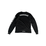 Chrome Hearts Black & White Neck Logo Longsleeve T-Shirt - Morely TrendsChrome Hearts Type here:)
