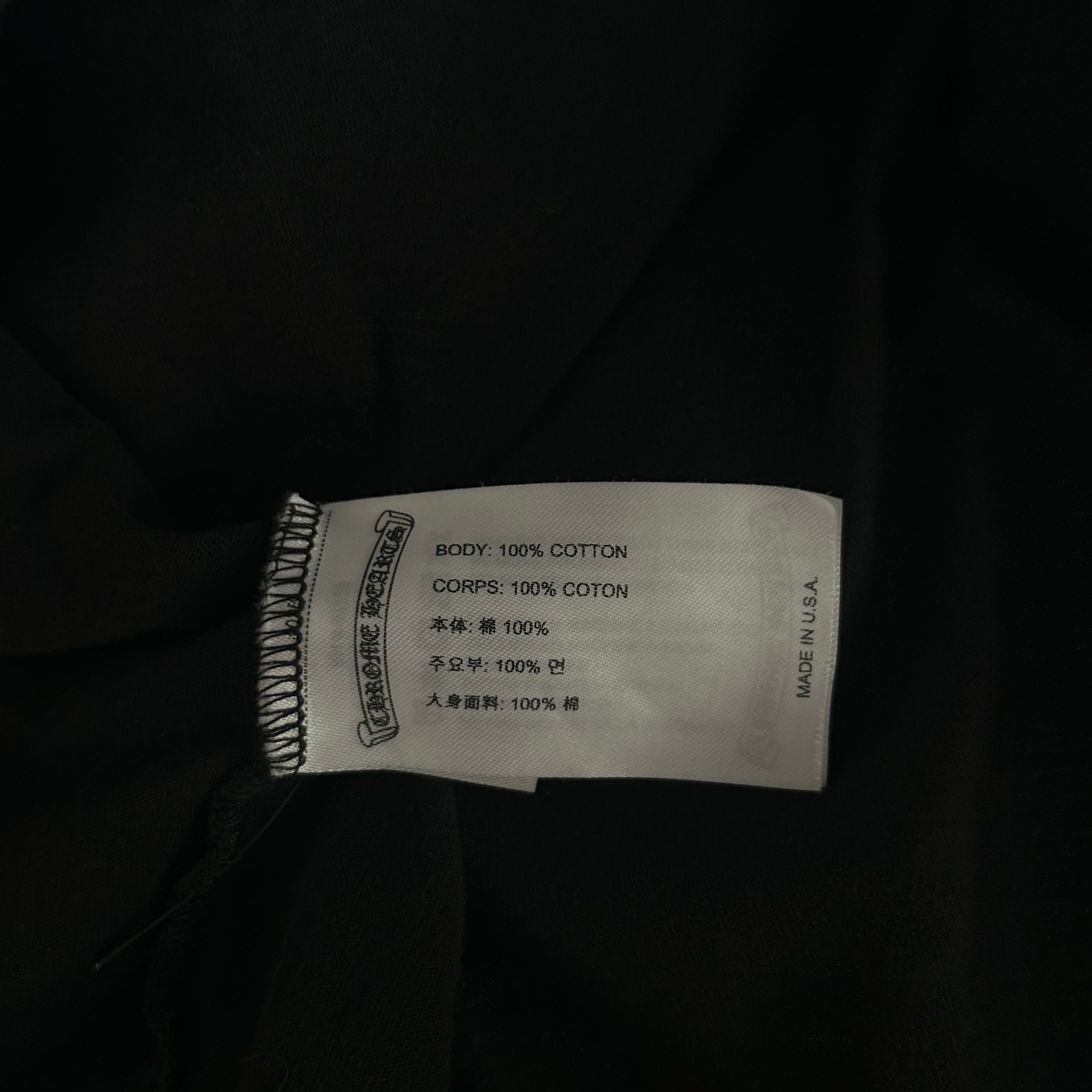 Chrome Hearts Black & White Neck Logo Longsleeve T-Shirt - Morely TrendsChrome Hearts Type here:)