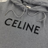 Celine Men’s Grey Loose Pullover Hoodie - XL