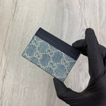 Gucci GG Denim Monogram Card Holder - Morely TrendsGucci Type here:)