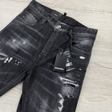 Dsquared2 Men’s Black Distressed Ripped Jeans - 46 (Uk 30/32)