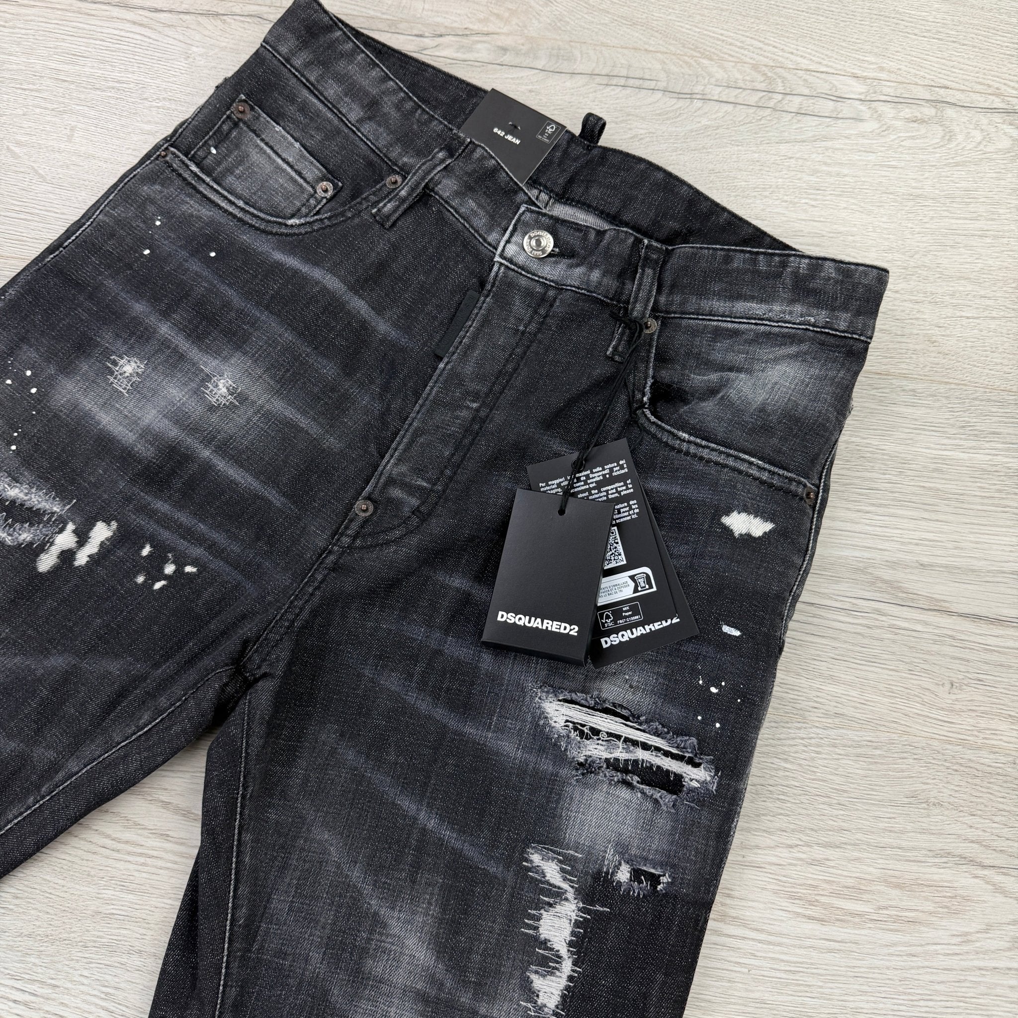 Dsquared2 Men’s Black Distressed Ripped Jeans - 46 (Uk 30/32) - Morely TrendsDsquared2 Type here:)