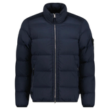 Stone Island Puffer Jacket In Seamless Tunnel Nylon - Navy