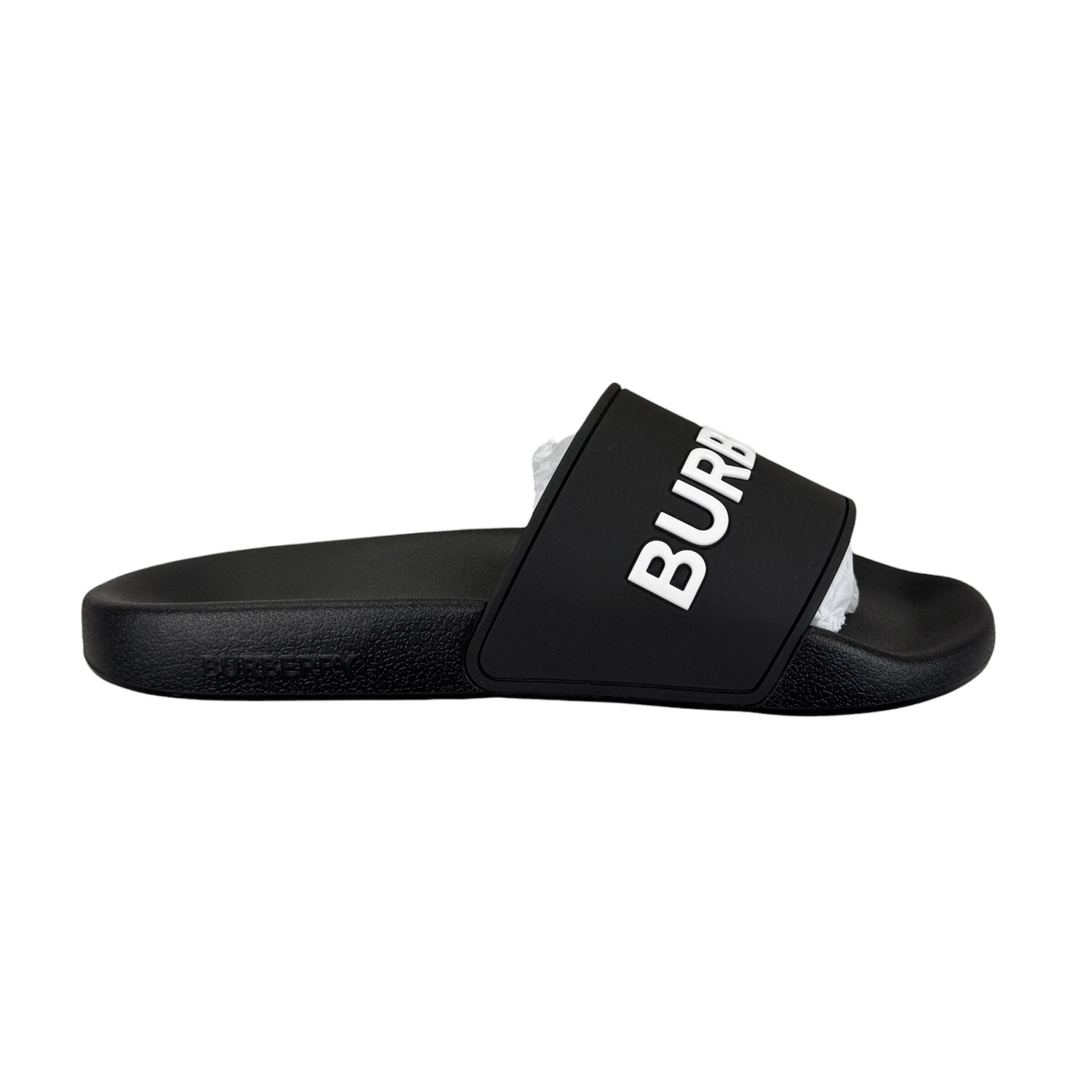 Burberry Logo Men’s Black Sliders - Morely TrendsBurberry Type here:)