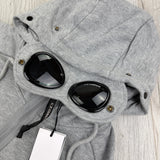 Cp Company Men’s Grey Full Zip-up Googled Hoodie