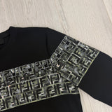 Fendi Men’s Black Crewneck Jumper - Small Slim