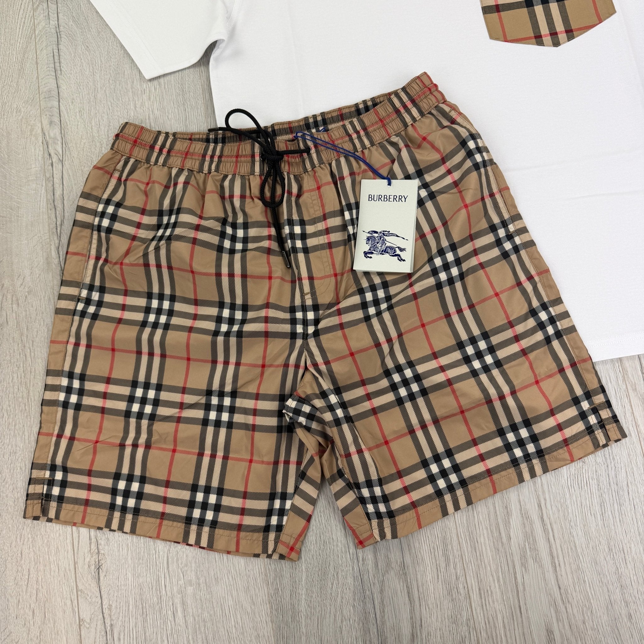 Burberry Men’s White T-shirt & Shorts Set - Morely TrendsBurberry Type here:)