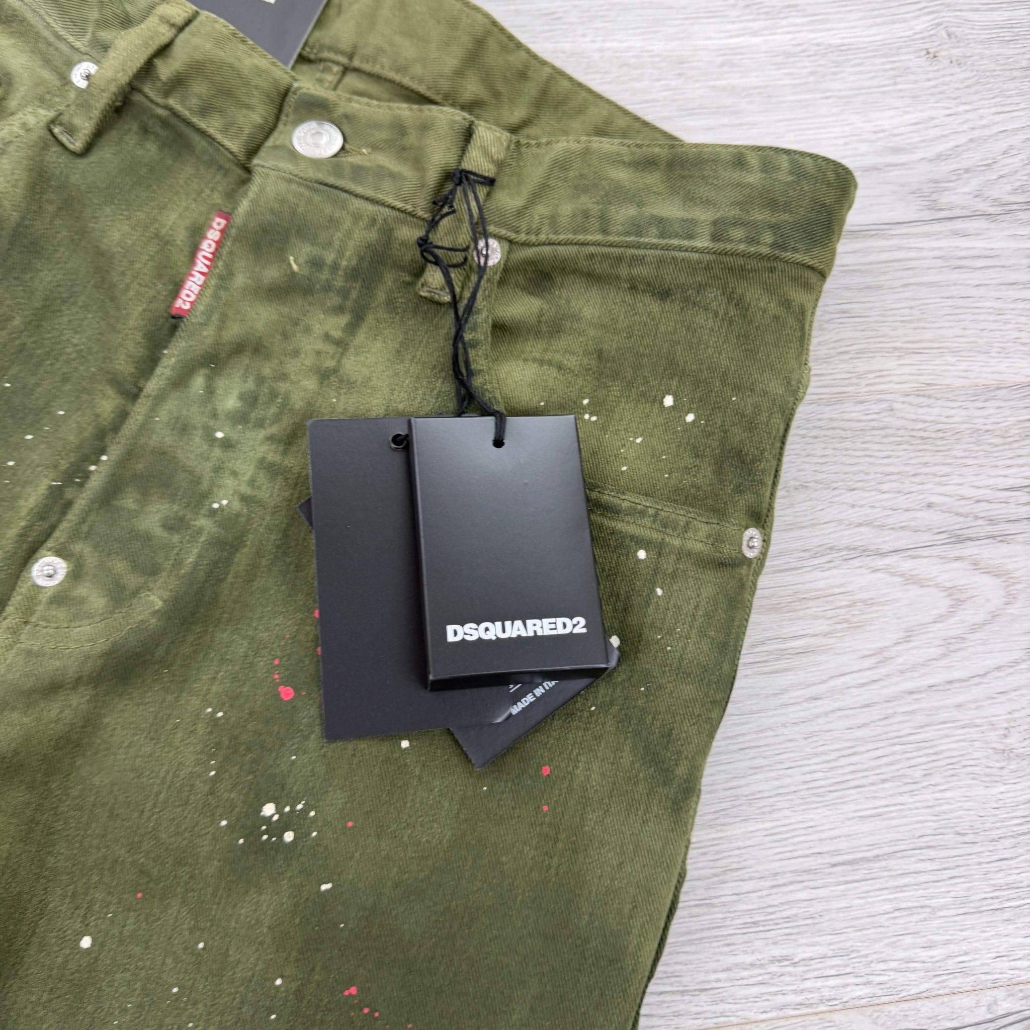 Dsquared2 Men’s Green Distressed Straight Jeans - Morely TrendsDsquared2 Type here:)