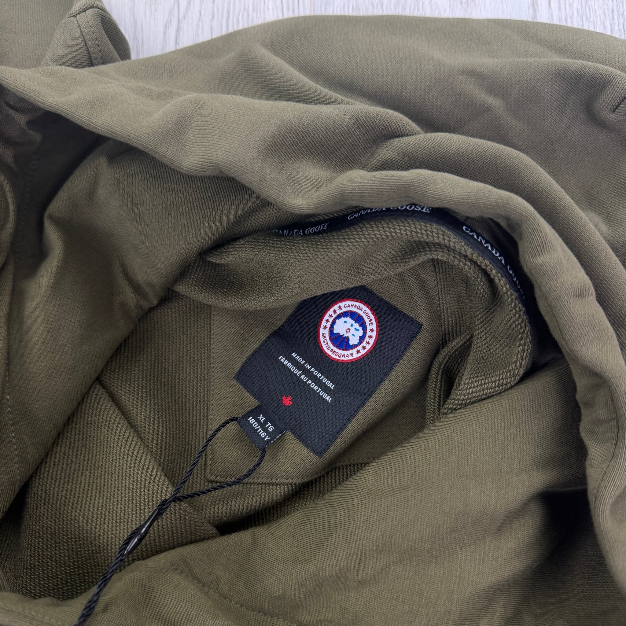 Canada Goose Men’s Black Badge Khaki Pullover Hoodie - XL - Morely TrendsCanada goose Type here:)