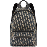 Dior Kids Rider Backpack Beige and Black Oblique Jacquard