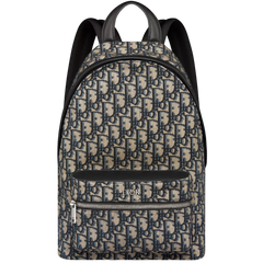 Dior Kids Rider Backpack Beige and Black Oblique Jacquard