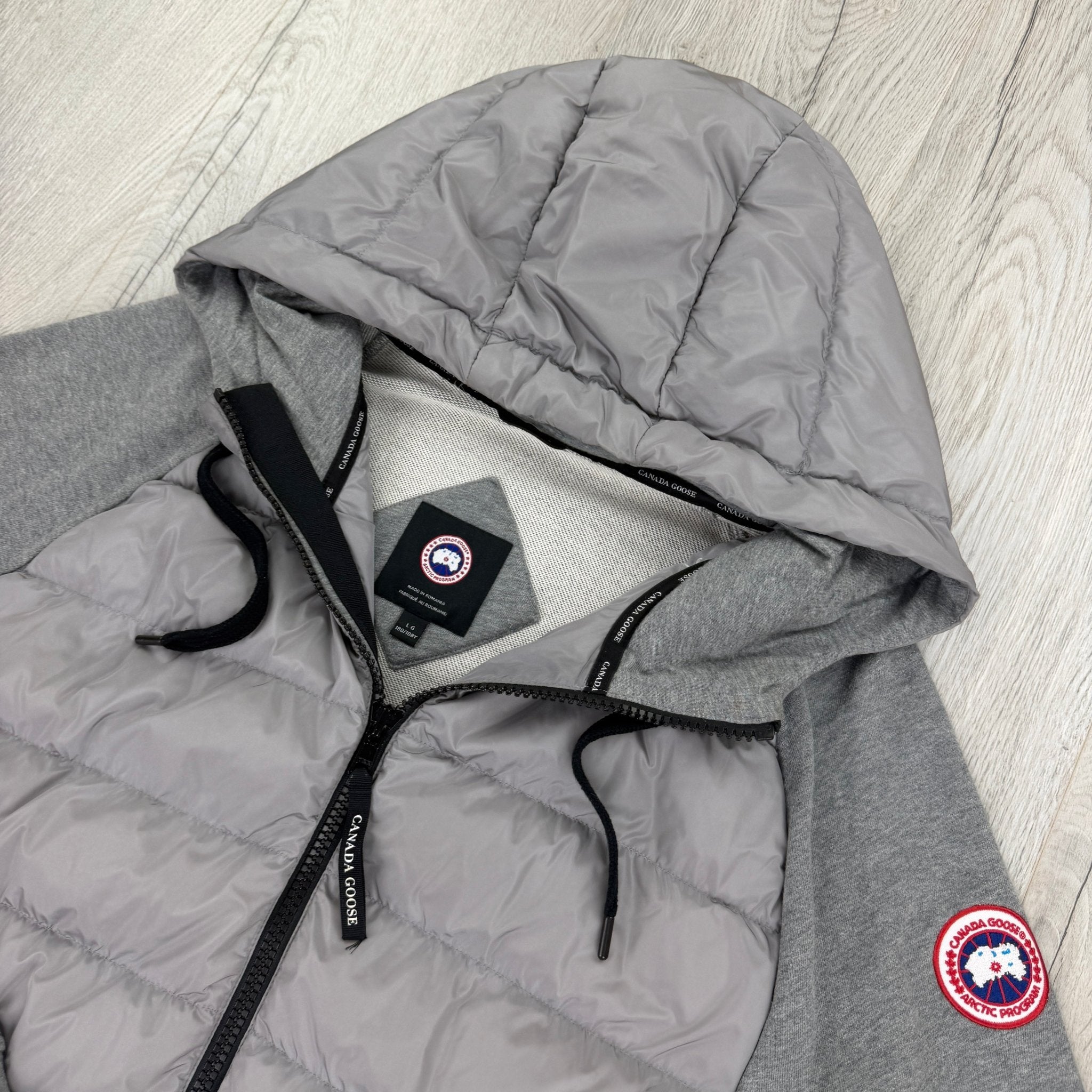 Canada Goose Men’s Grey Zip-up Padded Hoodie - Large - Morely TrendsCanada goose Type here:)