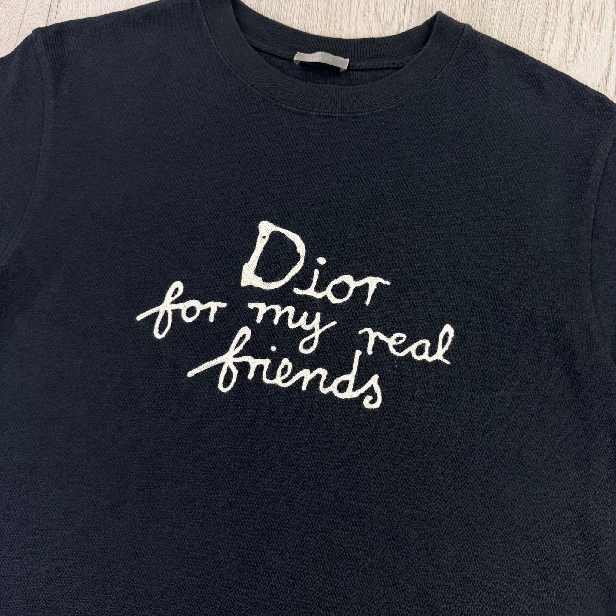 Dior Men’s Navy T-shirt ‘For My Real Friends’ - Small - Morely TrendsDior Type here:)