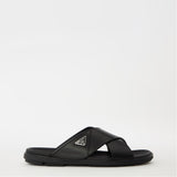 Prada Leather Crisscross Sandal
