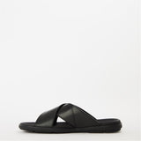 Prada Leather Crisscross Sandal