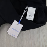 Off White Men’s Black Crewneck Jumper Oversized - Large
