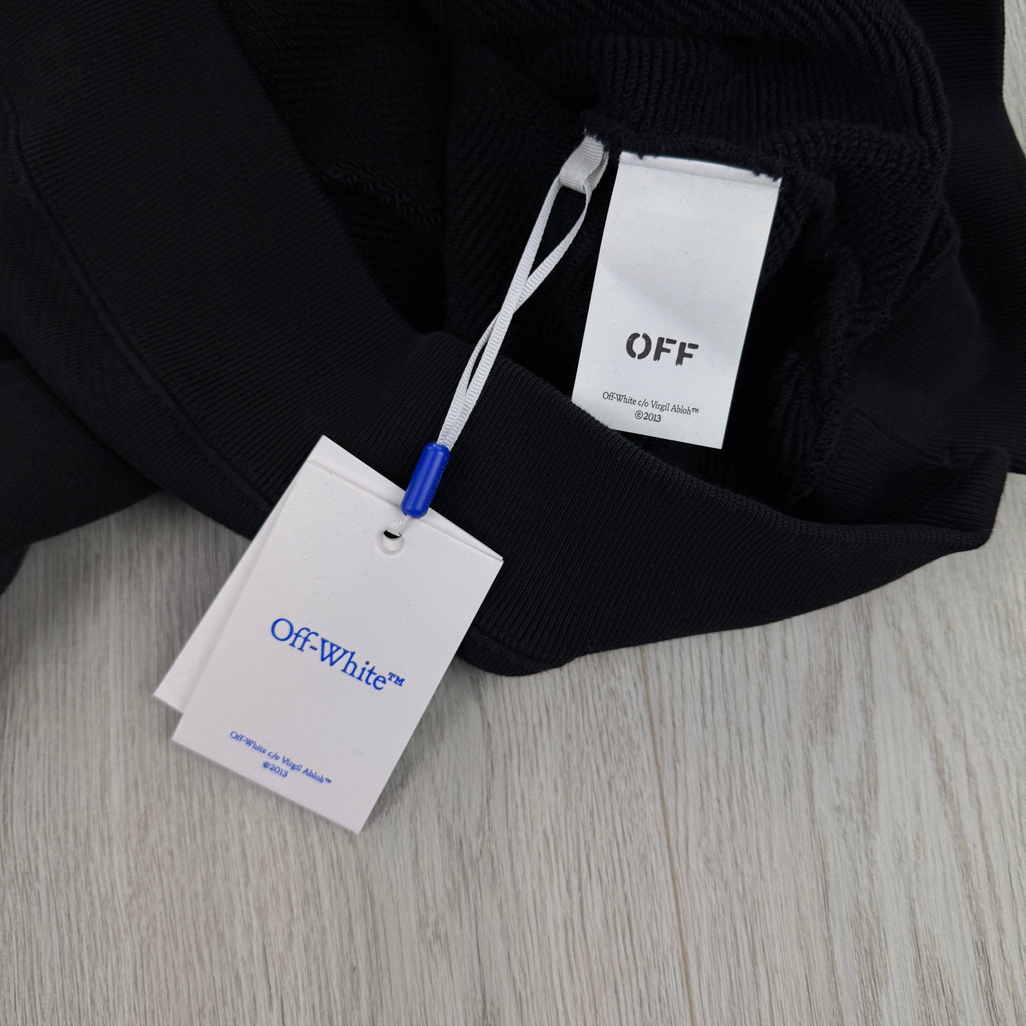 Off White Men’s Black Crewneck Jumper Oversized - Large - Morely TrendsOff white Type here:)