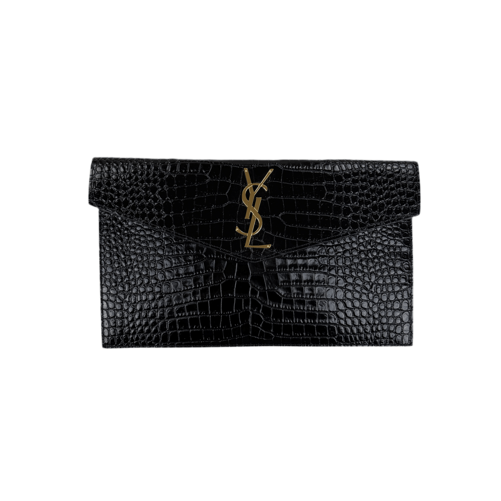 Saint Laurent Women’s Black Crock Clutch Bag - Morely TrendsSaint Laurent Type here:)