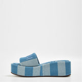 Fendi Denim Flatform Sandals