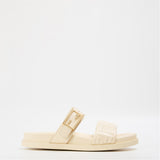 Fendi Double Strap Leather Sandal
