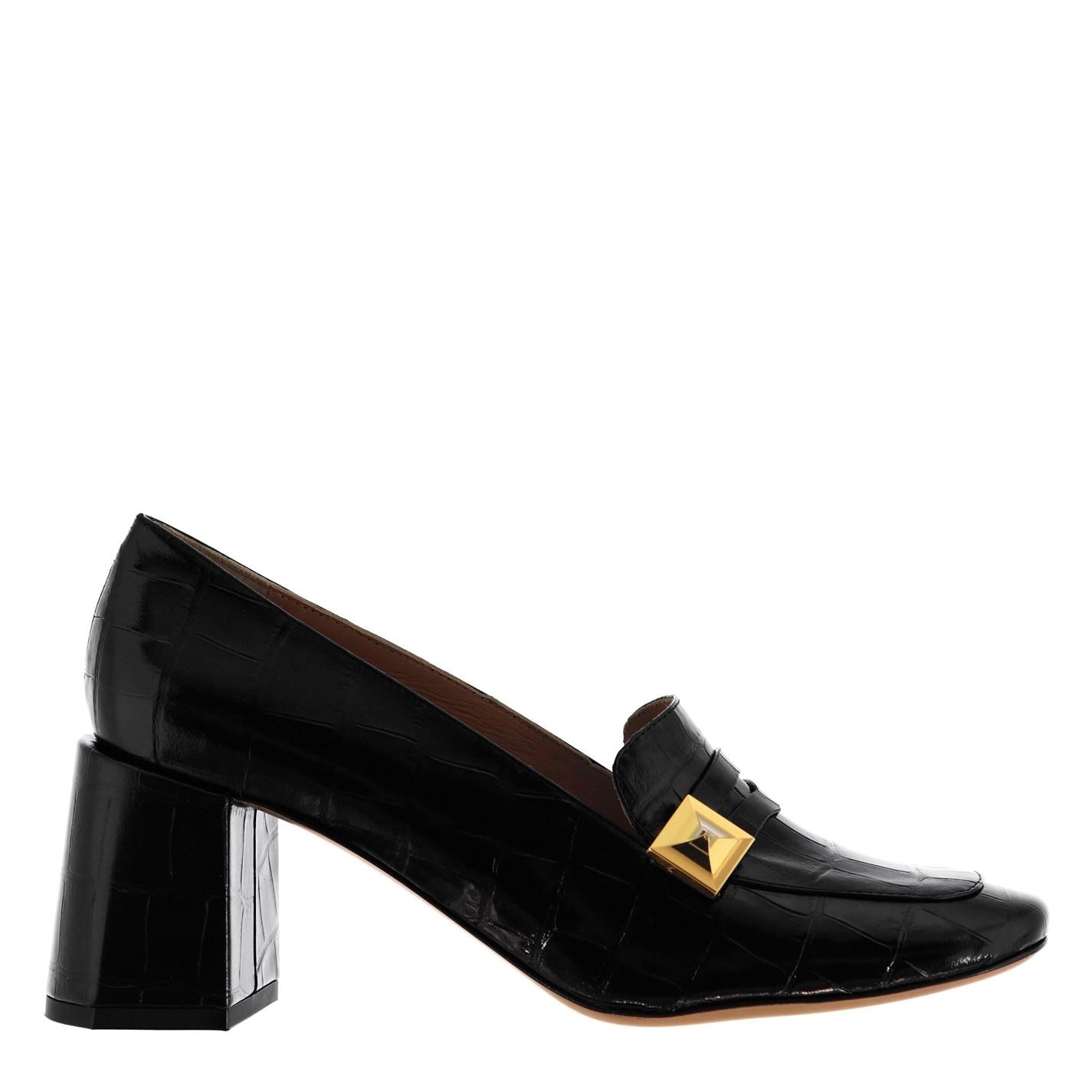 Mulberry Slip On Mid Heel Loafers